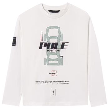 Mayoral Boys Ivory Long Sleeve Top, 1 Boys Ivory Long Sleeve Top