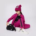 Girls Black Faux Leather Handbag, 1, hi-res