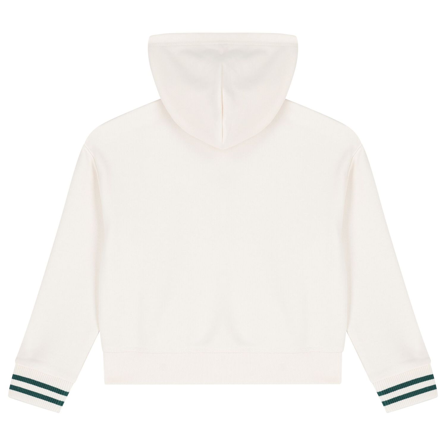 Girls Ivory Crest Logo Hooded Zip Up Top, 1, hi-res