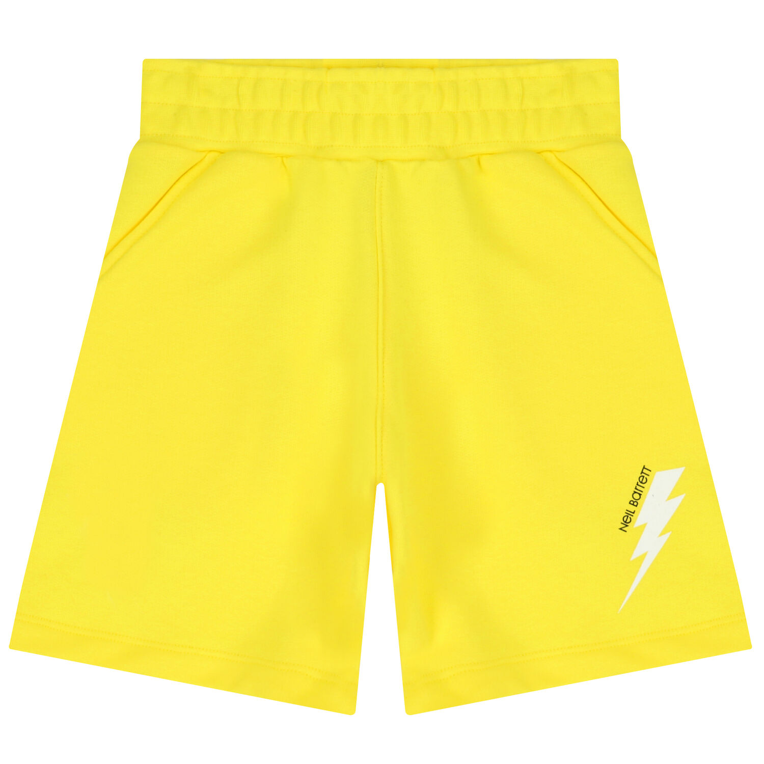 Boys Yellow Thunderbolt Logo Shorts, 3, hi-res image number null