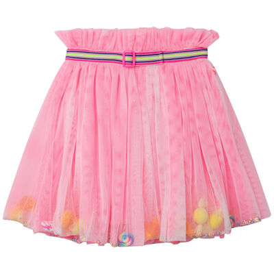 Girls Pink Tulle Candy Skirt