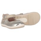 Younger Girls Gold Logo Shoes, 1, hi-res