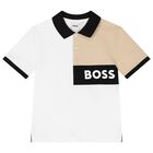 طقم شورت اولاد بالشعار باللون الابيض والاسود, 1, hi-res