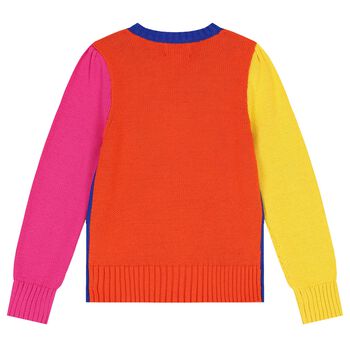 Girls Blue Polo Bear Knitted Top