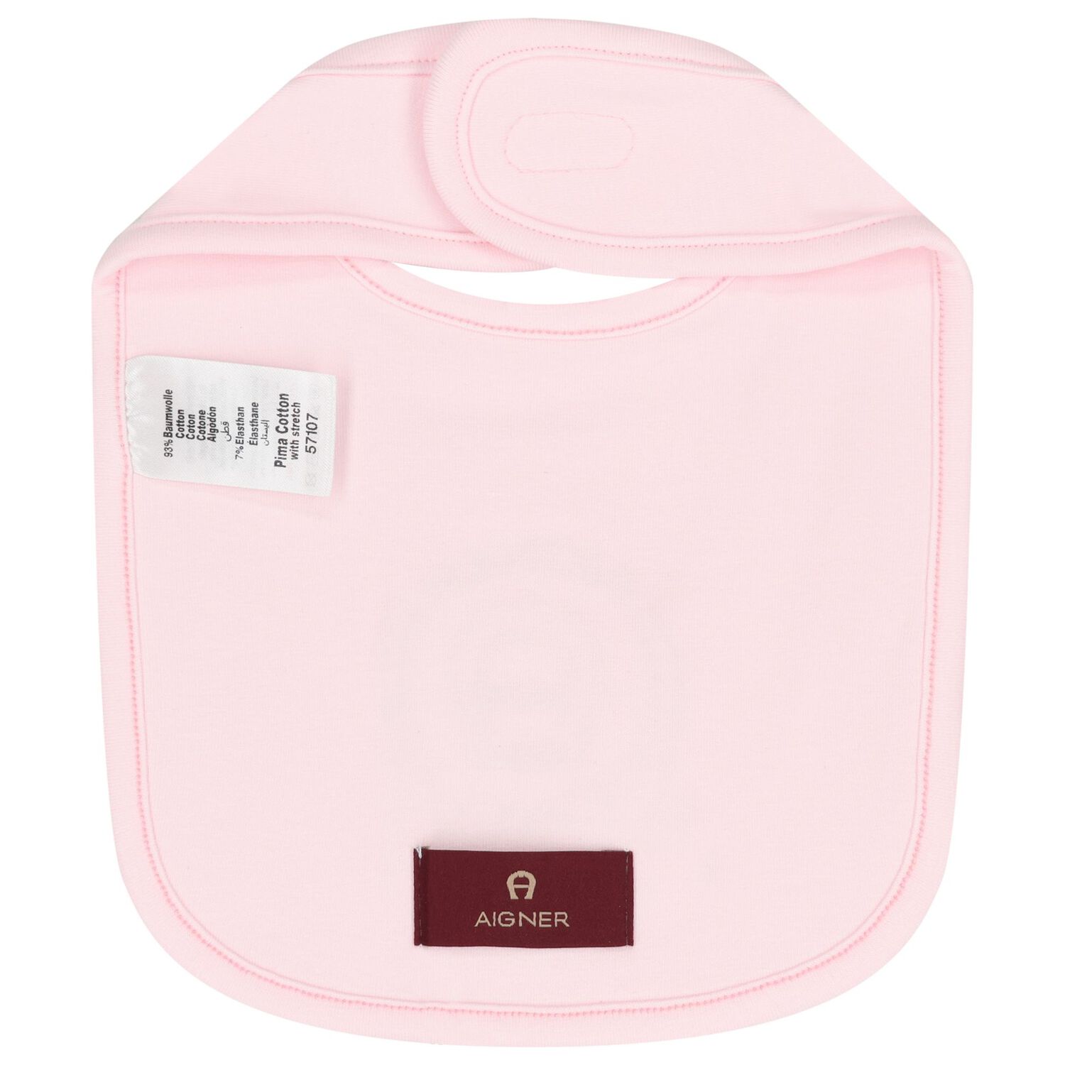 Baby Girls Pink Logo Bib, 3, hi-res