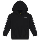 Black Logo Hooded Top, 1, hi-res
