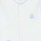 Baby Boys White & Blue Teddy Bear Babygrow Gift Set, 1, hi-res