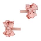 Girls Pink Bow Hairclips ( 2 Pack ) , 2, hi-res