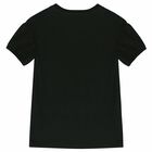 Girls Black Logo T-Shirt, 2, hi-res