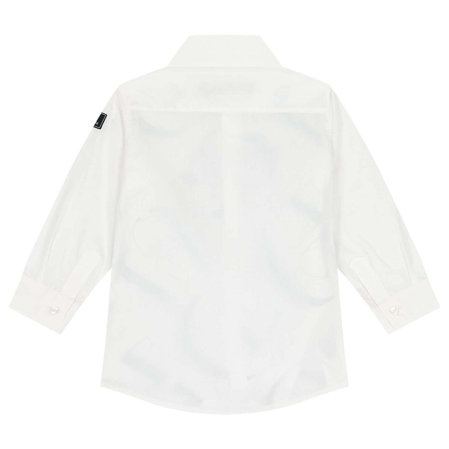 Boys White Logo Shirt, 1, hi-res
