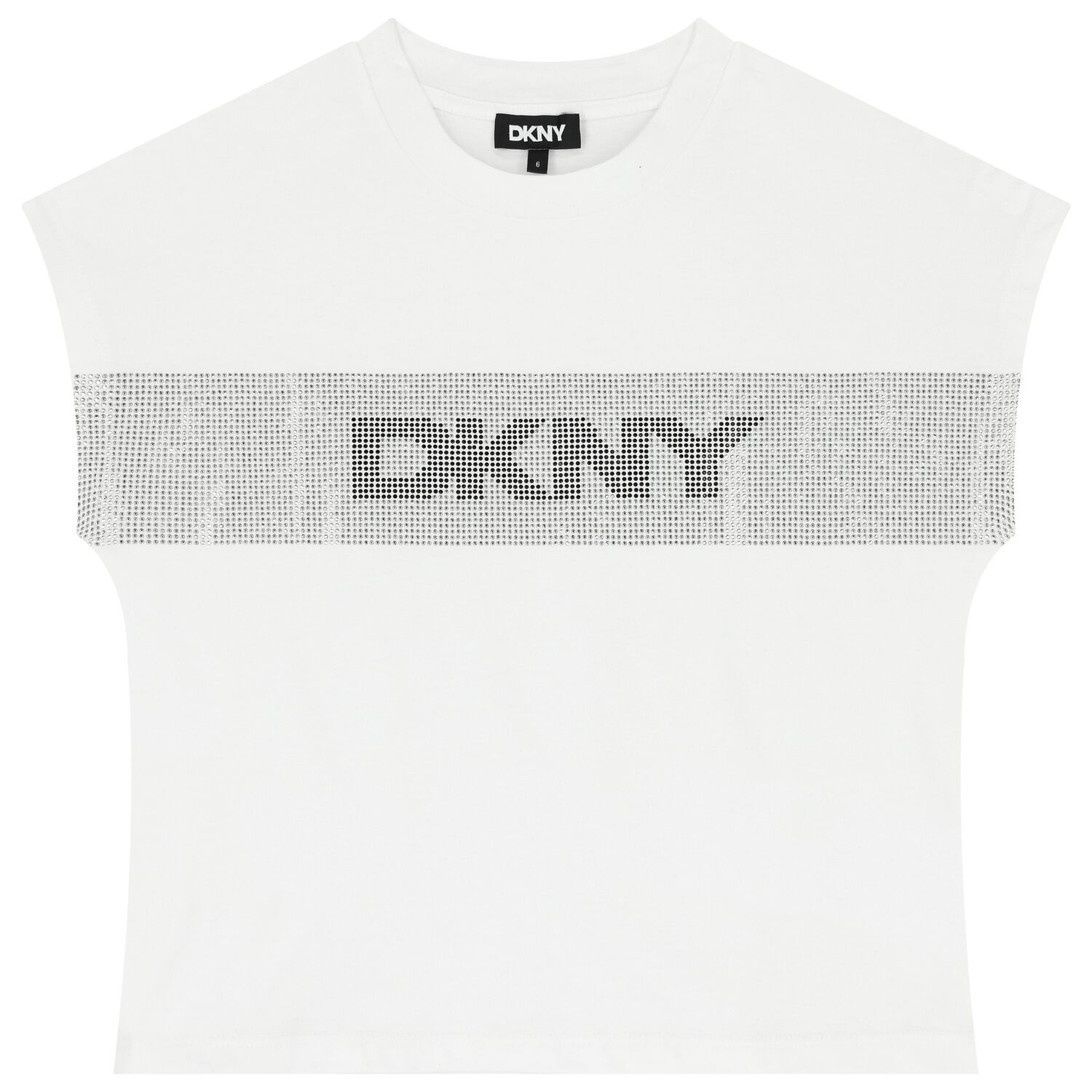 Girls White Logo T-Shirt, 2, hi-res