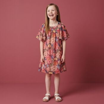  Girls Mini Me Pink Floral Dress