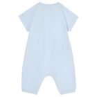 Baby Boys Blue Teddy Bear Logo Romper, 1, hi-res