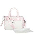 Baby Girls White & Pink Geo Map Changing Bag, 1, hi-res