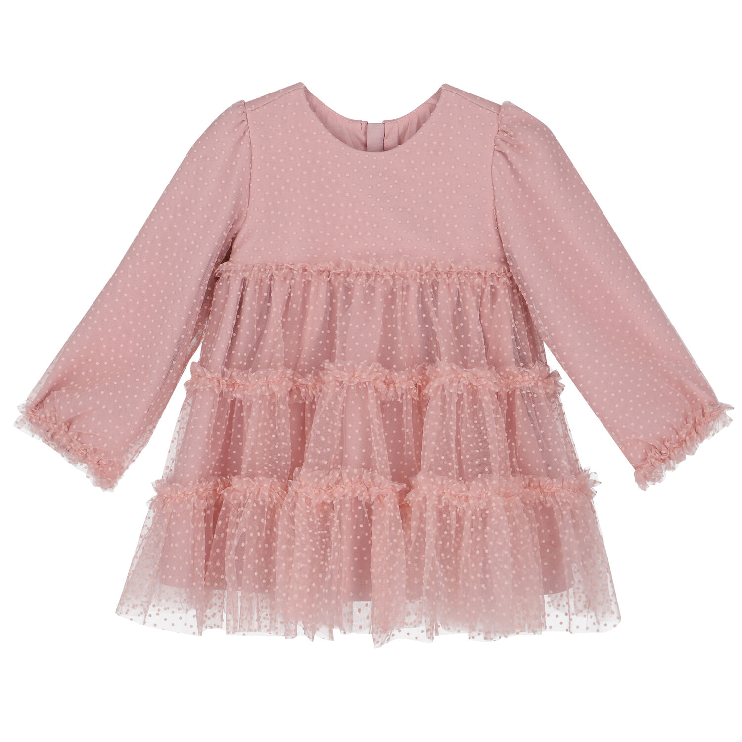 Younger Girls Pink Tulle Dress, 1, hi-res image number null