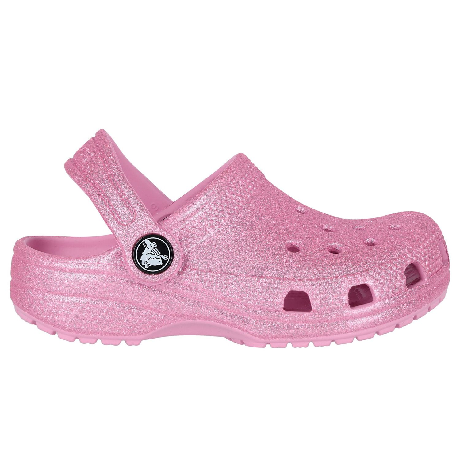 Girls Pink Glitter Classic Clogs Sandals, 2, hi-res image number null