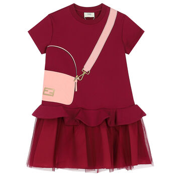 Girls Cranberry Logo Bag Dress