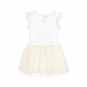 Girls Ivory & Gold Dress