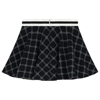 Girls Navy Blue Logo Skirt
