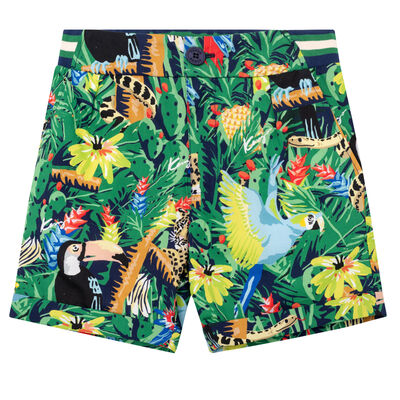 Boys Green Jungle Shorts