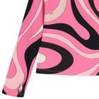 Girls Pink Vortice Logo Long Sleeve Top, 1, hi-res