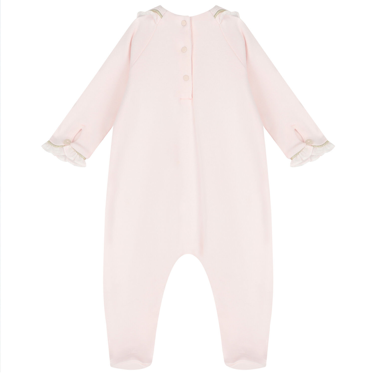 Baby Pink & Gold Babygrow, 2, hi-res
