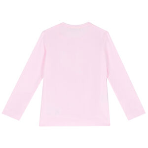 Girls Pink Crown Print T-Shirt