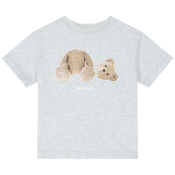 Grey Teddy Bear Logo T-Shirt