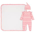 Baby Girls Pink Zig Zag Babygrow Gift Set, 1, hi-res