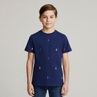 Boys Navy Blue Logo T-Shirt, 2, hi-res