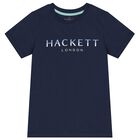 Boys Navy Blue Logo T-Shirt, 4, hi-res
