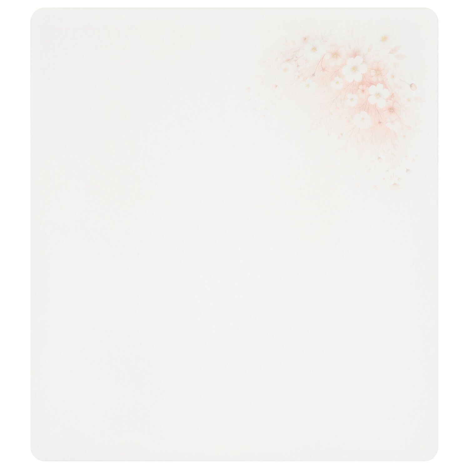 طقم بطانية باللون عاجية مزخرفة بالزهور للبنات , 2, hi-res