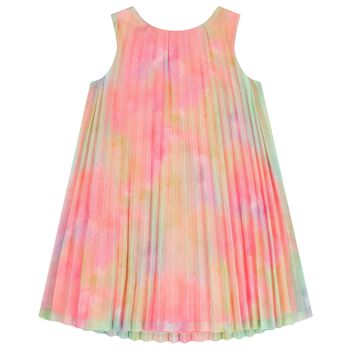 Girls Pink Pleated Dress