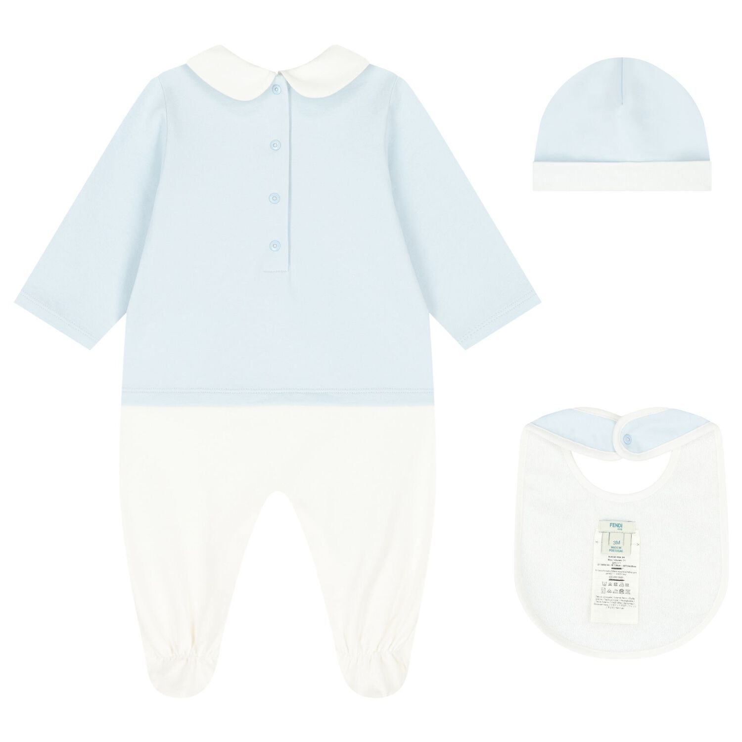 Baby Boys Blue & White Babygrow Gift Set, 1, hi-res