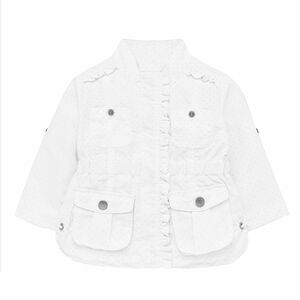 Younger Girls White & Silver Jacket