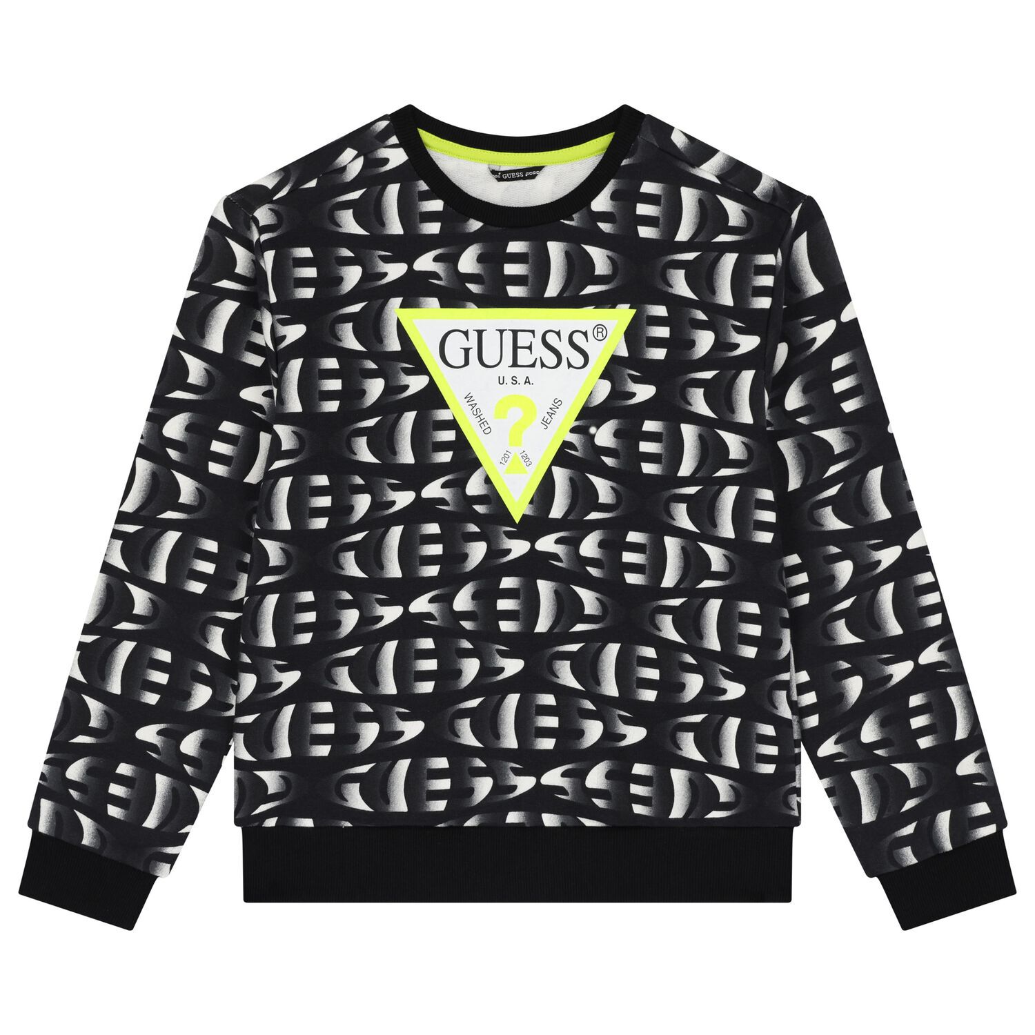 Boys Black Logo Sweatshirt, 1, hi-res image number null