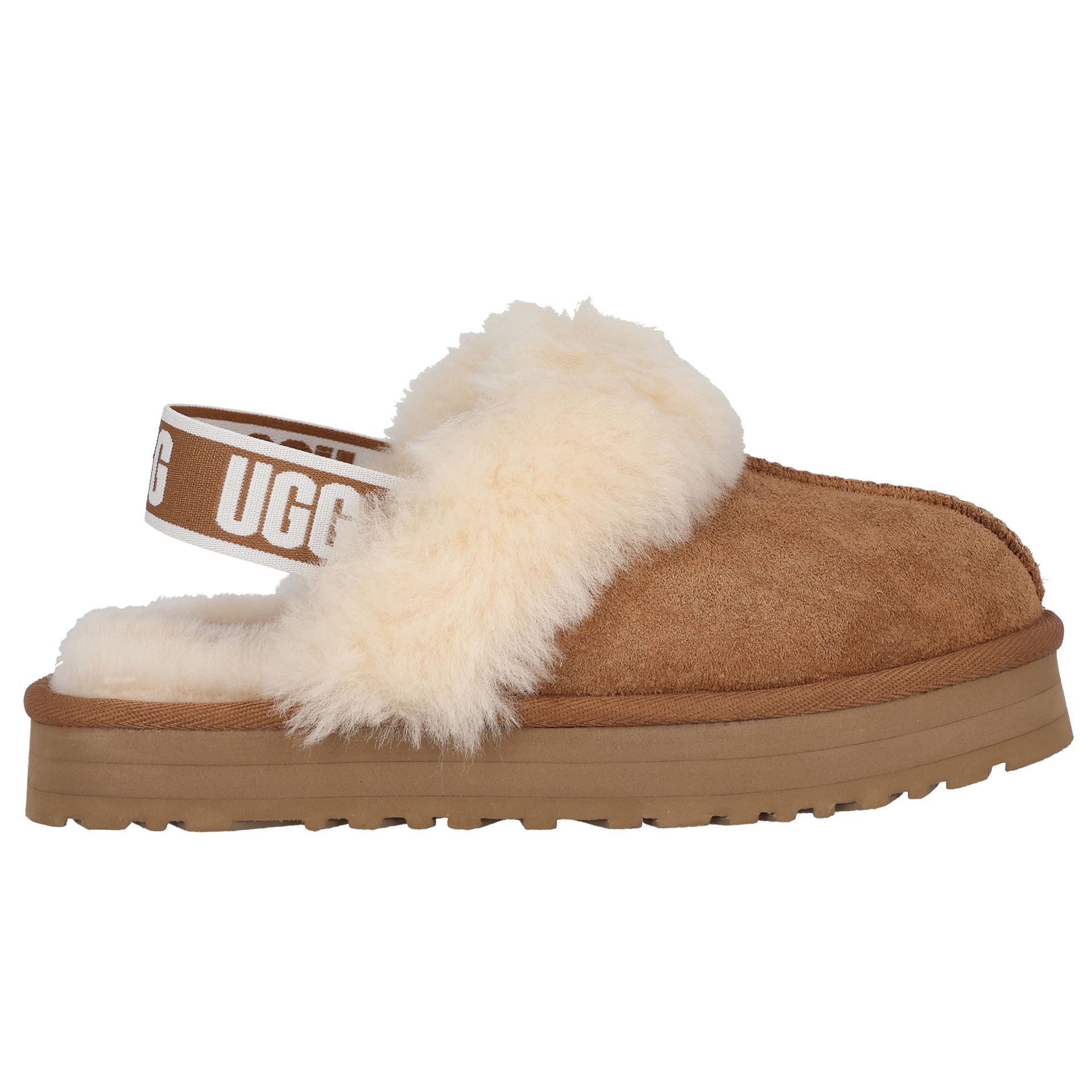 UGG Girls Chestnut Brown Funkette Suede Slippers | Junior Couture USA