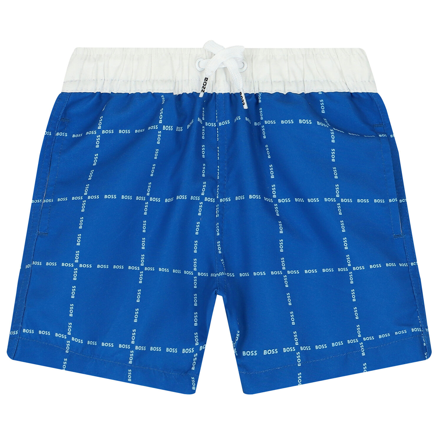 Younger Boys Blue Logo Swim Shorts, 2, hi-res image number null