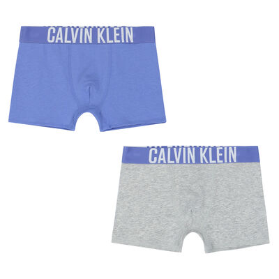 Boys Blue & Grey Boxer Shorts (2-Pack)
