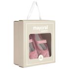 Baby Girls Pink Velvet Pre Walker Shoes, 3, hi-res