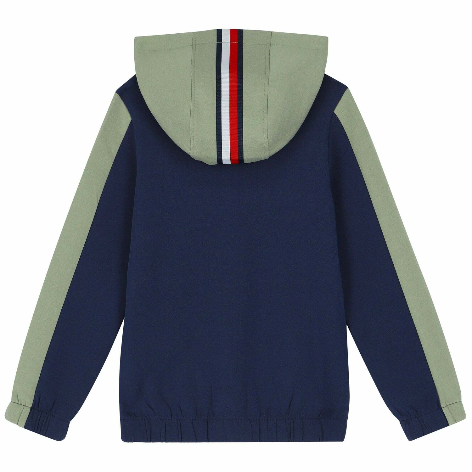Boys Green & Navy Logo Zip Up Top, 1, hi-res image number null