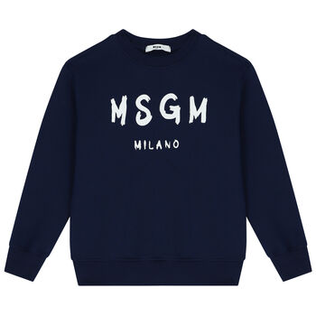 Navy Blue Logo Sweatshirt