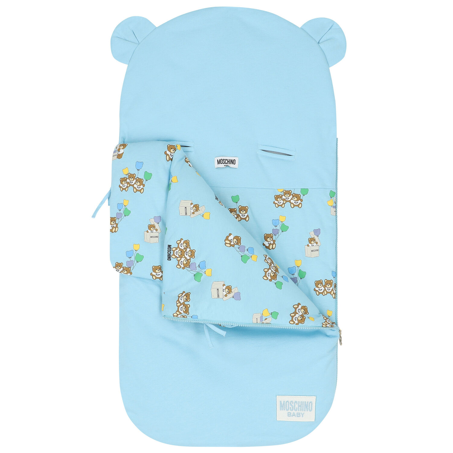 Blue Teddy Bear Logo Baby Nest, 1, hi-res image number null