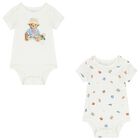 Ivory Polo Bear Bodysuits ( 2 Pack ), 1, hi-res