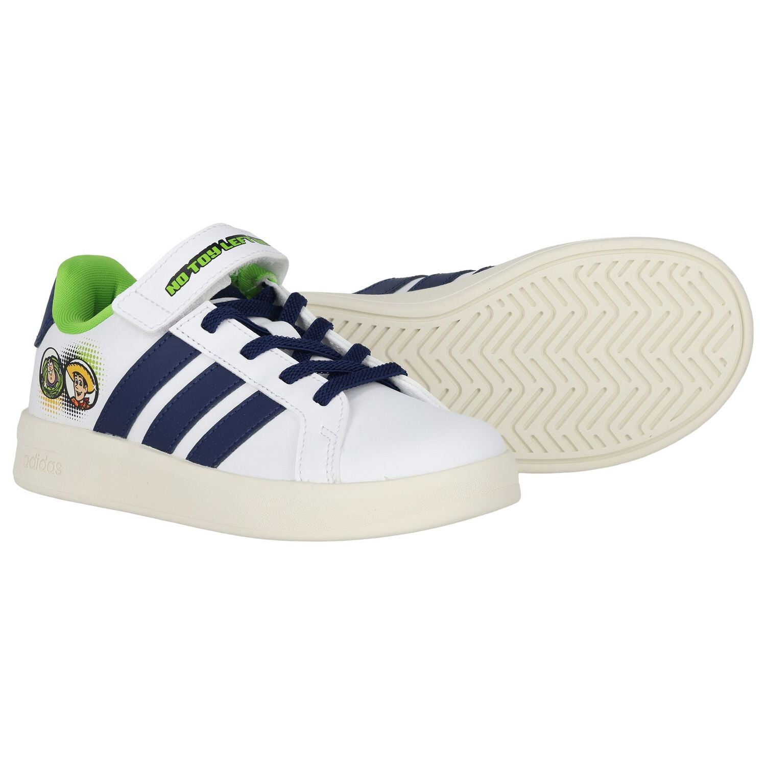 Boys White & Navy Blue Toy Story Trainers, 1, hi-res