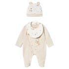 Baby Girls Ivory & Beige Babygrow Gift Set, 1, hi-res