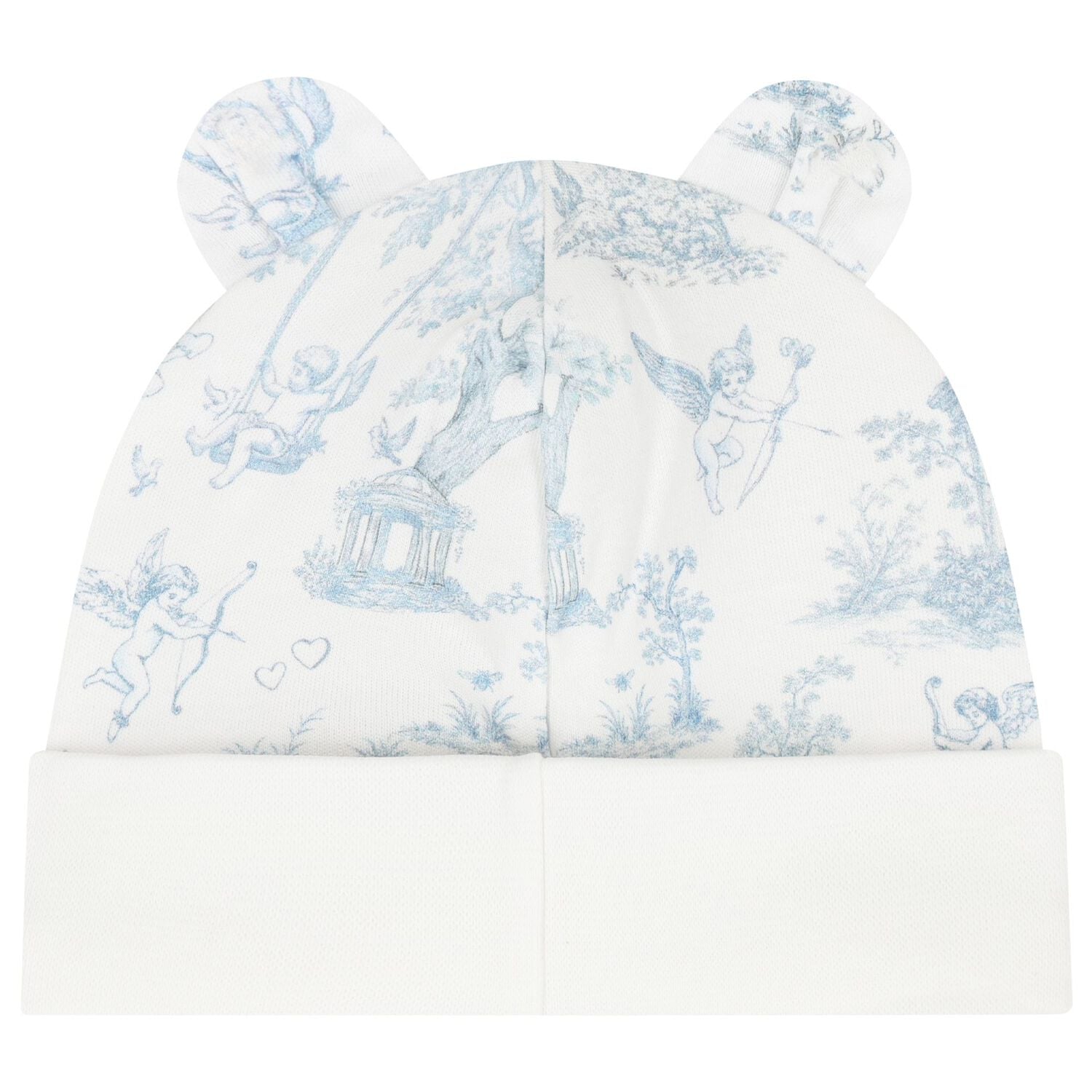 Baby Boys White & Blue Africa Hat & Mittens Set, 1, hi-res