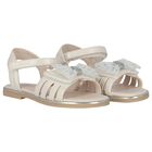 Girls Ivory Embellished Bow Sandals, 2, hi-res