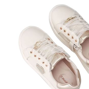 Girls Ivory Heart Trainers