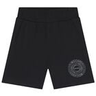 Boys Black Logo Shorts Set, 3, hi-res
